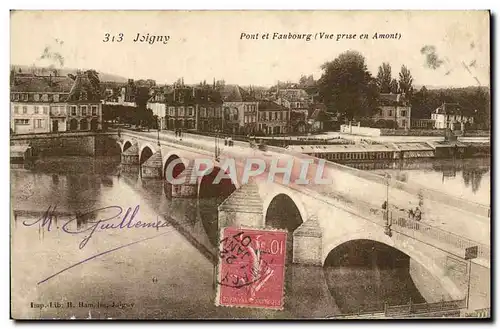 Ansichtskarte AK Joigny Pont Et Faubourg Vue prise en amont