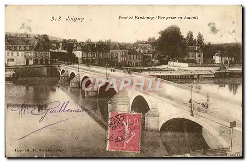 Cartes postales Joigny Pont Et Faubourg Vue prise en amont