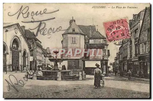 Cartes postales Auxerre La Place Des Fontaines