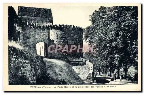 Cartes postales Vezelay La Porte Neuve Et La Promenade Des Fosses