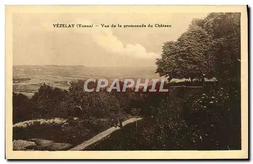 Ansichtskarte AK Vezelay Vue De La Promenade Du Chateau