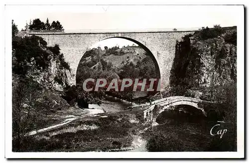 Ansichtskarte AK Env D&#39Avallon Pierre Perthuis Les Deux Ponts Le Viaduc D&#39Une Seule Arche