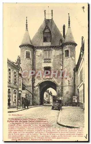 Cartes postales Villeneuve Sur Yonne Porte De Joigny Cote interieur