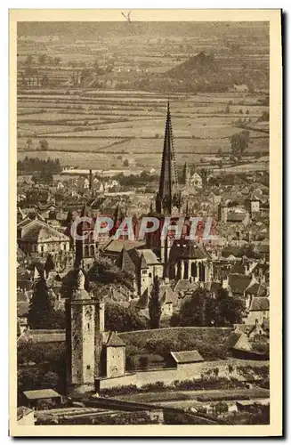 Ansichtskarte AK Autun Antique La Cathedrale Saint Lazare La Tour Des Ursulines Et Le Centre De La Ville