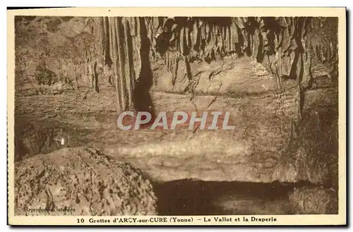 Cartes postales Grotte D'Arcy Sur Cure Le Vallot Et La Draperie