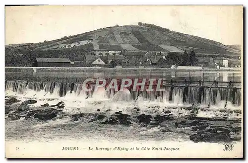 Cartes postales Joigny Le Barrage D'Epizy Et La Cote Saint Jacques