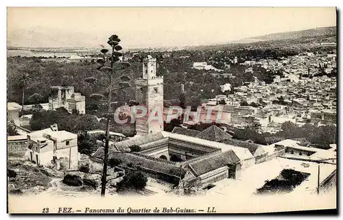 Cartes postales Fez Panorama Du Quartier De Bab Guissa