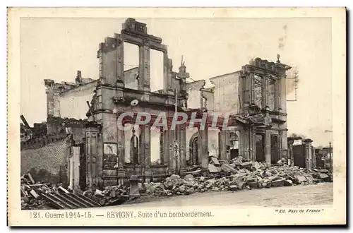 Cartes postales Guerre Revigny Suite D'Un Bombardement Militaria