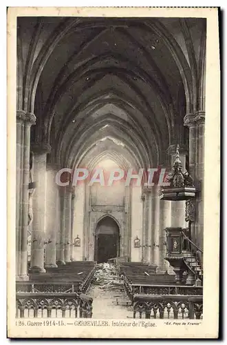 Ansichtskarte AK Guerre Gerbeviller Interieur De l&#39Eglise Militaria