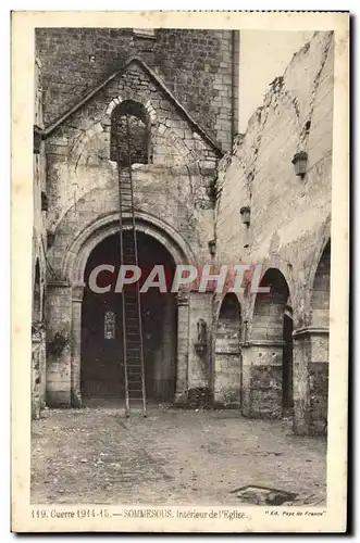 Cartes postales Guerre Sommesous interieur De l&#39Eglise Militaria