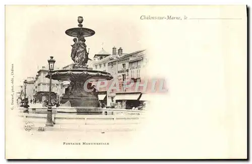 Cartes postales Chalons Sur Marne La Fontaine Monumentale