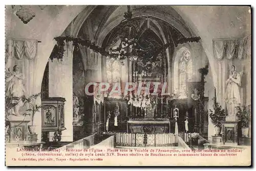 Cartes postales Landreville Interieur De l&#39Eglise Places Sous Le Vocable De l&#39Assomprjon