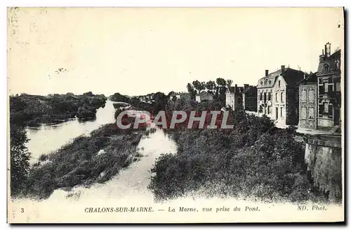 Ansichtskarte AK Chalons Sur Marne La Marne Vue Prise Du Pont