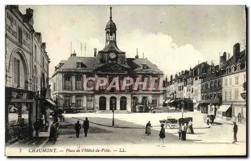 Ansichtskarte AK Chaumont Place De l&#39Hotel De Ville