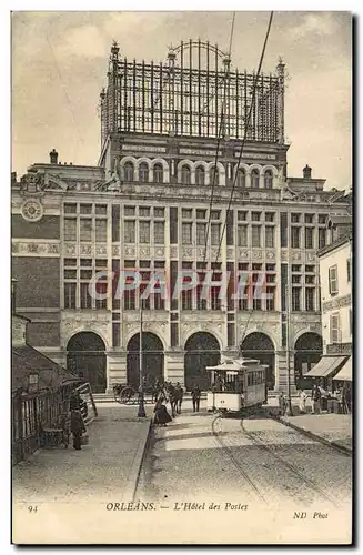 Cartes postales Orleans L'Hotel Des Postes Tramway