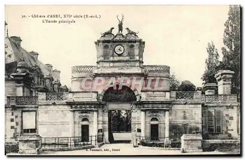 Cartes postales Chateau D&#39Anet L&#39entree Principale