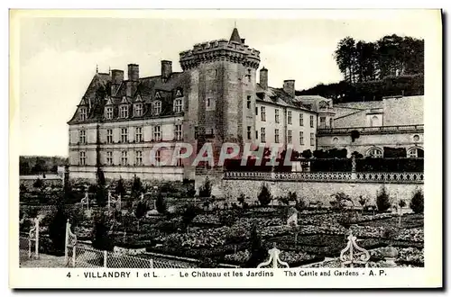 Cartes postales Villandry Le Chateau Et Les Jardins