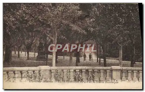 Cartes postales Vals Les Bains Parc De La source Domimque