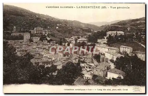 Cartes postales L&#39Ardeche Illustree L&#39Argentiere Vue Generale