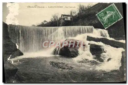 Ansichtskarte AK L&#39Ardeche Illustree Largentiere La Cascade