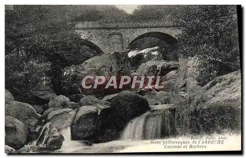 Ansichtskarte AK Sites Pittoresques De l&#39Ardeche Cascade De Rochers