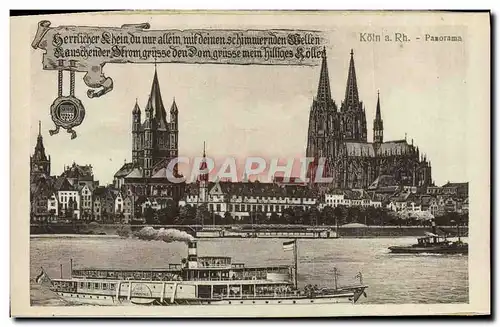 Ansichtskarte AK Koln A Rh Panorama Bateau