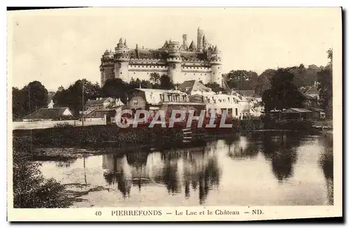 Cartes postales Pierrefonds Le Lac Et Le Chateau