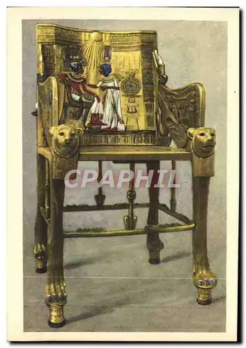 Cartes postales Tut Ank Amen&#39s Treasures The king&#39s Throne Egypte