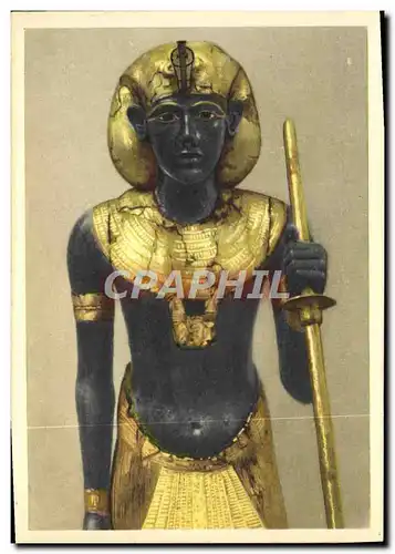 Ansichtskarte AK Tut Ank Amen&#39s Treasures Life Sized Statue Of The King Egypte