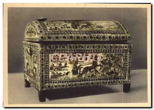 Cartes postales Tut Ank Amen&#39s Treasures Magnificent Wooden Chest Decorated Egypte