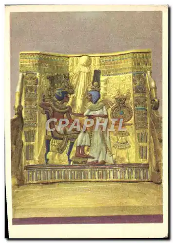 Cartes postales Tut Ank Amen&#39s Treasures Back Panel Of The King&#39s Egypte