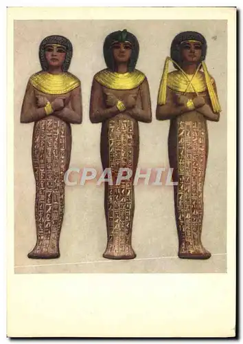 Ansichtskarte AK Tut Ank Amen&#39s Treasures Three Royal Shawabti Egypte