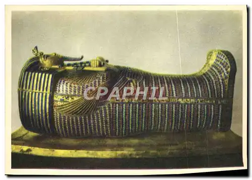 Cartes postales Tut Ank Amen&#39s Treasures The Second Mummy Shaped coffin Egypte