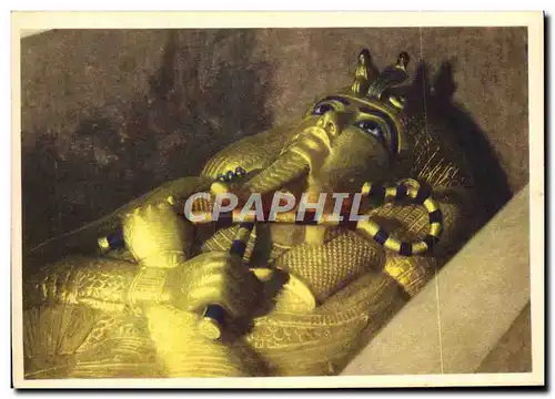 Cartes postales Tut Ank Amen's Treasures The Third Wooden Coffin Coated with gold Egypte