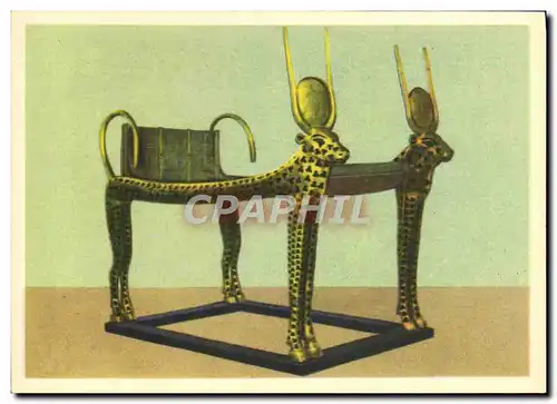 Ansichtskarte AK King Tutankhamun Treasures couch Egypte