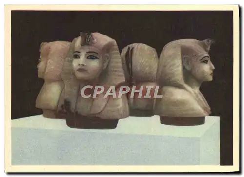 Cartes postales King Tutankhamun Treasures Alabaster heads of the king Egypte