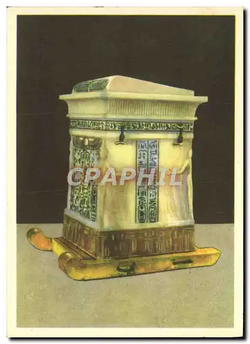 Ansichtskarte AK King Tutankhamun Treasures Canopic box Egypte