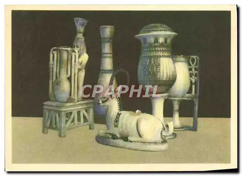 Cartes postales King Tutankhamun Treasures Nile god holding a vase Egypte