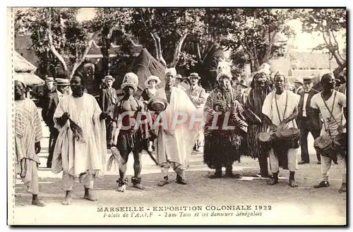 Ansichtskarte AK Marseille Exposition Coloniale 1922 Palais de l&#39AOF Tam tam et danseurs senegalais Senegal