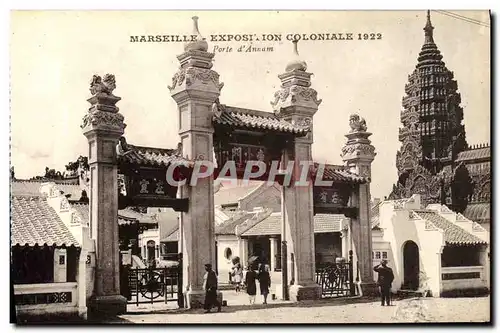 Cartes postales Marseille Exposition Coloniale 1922 Porte d&#39Annam