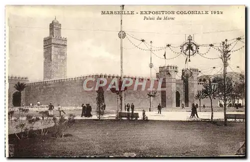 Cartes postales Marseille Exposition Coloniale 1922 palais du Maroc