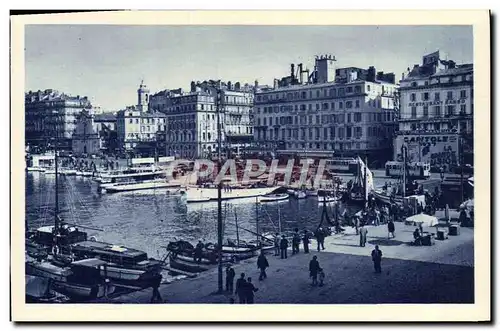 Cartes postales Marseille Le Quai des Belges Bateaux