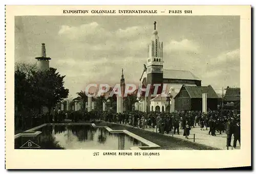 Cartes postales Exposition Coloniale Internationale Paris 1931 Grande avenue des Colonies