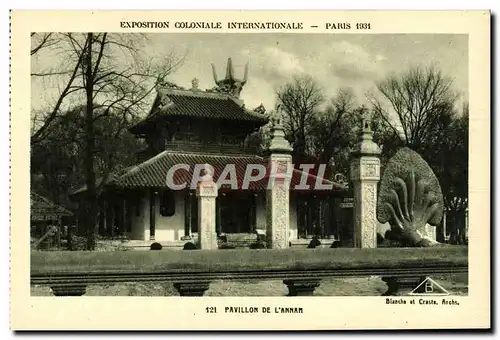 Cartes postales Exposition Coloniale Internationale Paris 1931 Pavillon de l&#39Annam