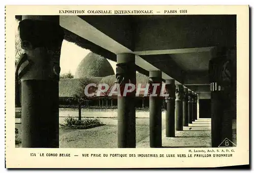 Cartes postales Exposition Coloniale Internationale Paris 1931 Le congo Belge Vue prise du portique des industri