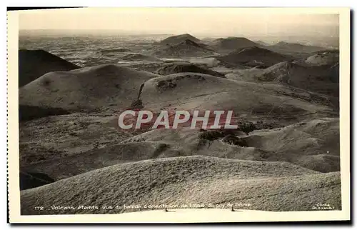 Cartes postales Puy de Dome Volcans eteints vus du balcon d&#39orientation de l&#39obvservatoire