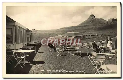 Ansichtskarte AK Puy de Dome Terrasse de l&#39hotel du sommet