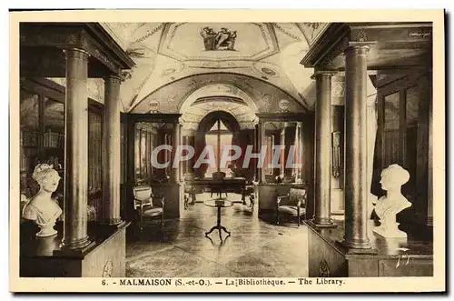 Cartes postales Malmaison La bibliotheque