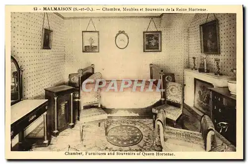 Cartes postales Malmaison La Chambre de Bonaparte et les Souvenirs de la reine Hortense