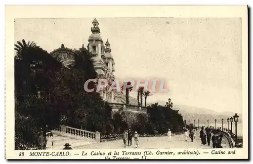 Cartes postales Monte Carlo Le Casino et les terrasses